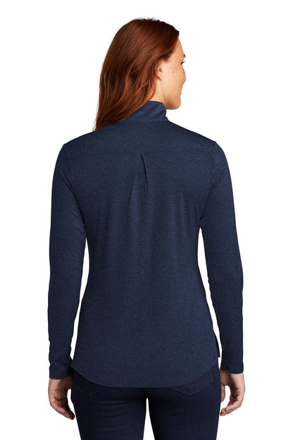 Dark Royal Hth Sport-Tek Women's Endeavor 1/2-Zip Pullover. LST469 plain