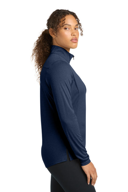 Dark Royal Hth Sport-Tek Women's Endeavor 1/2-Zip Pullover. LST469 plain