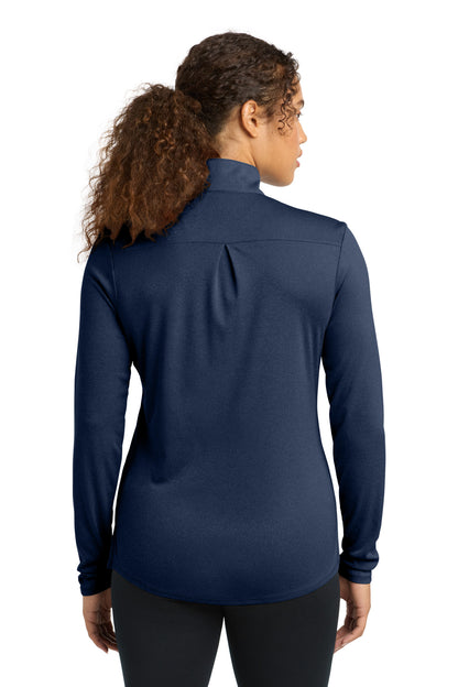 Dark Royal Hth Sport-Tek Women's Endeavor 1/2-Zip Pullover. LST469 plain