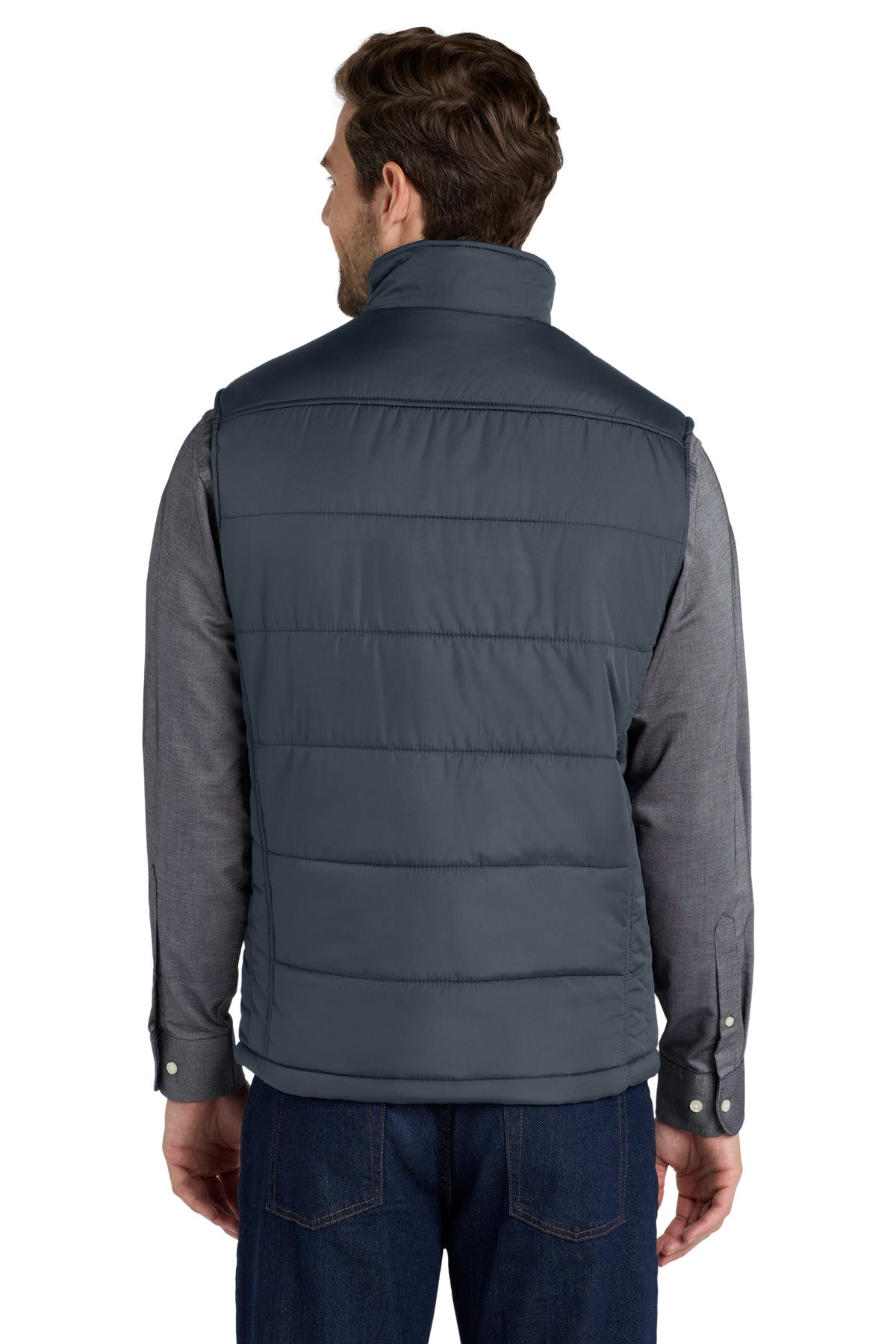 Dark Slate Port Authority Puffy Vest. J709