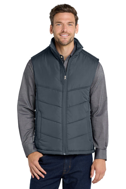 Dark Slate Port Authority Puffy Vest. J709