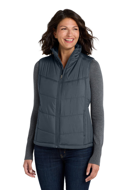 Dark Slate Port Authority Women's Puffy Vest. L709
