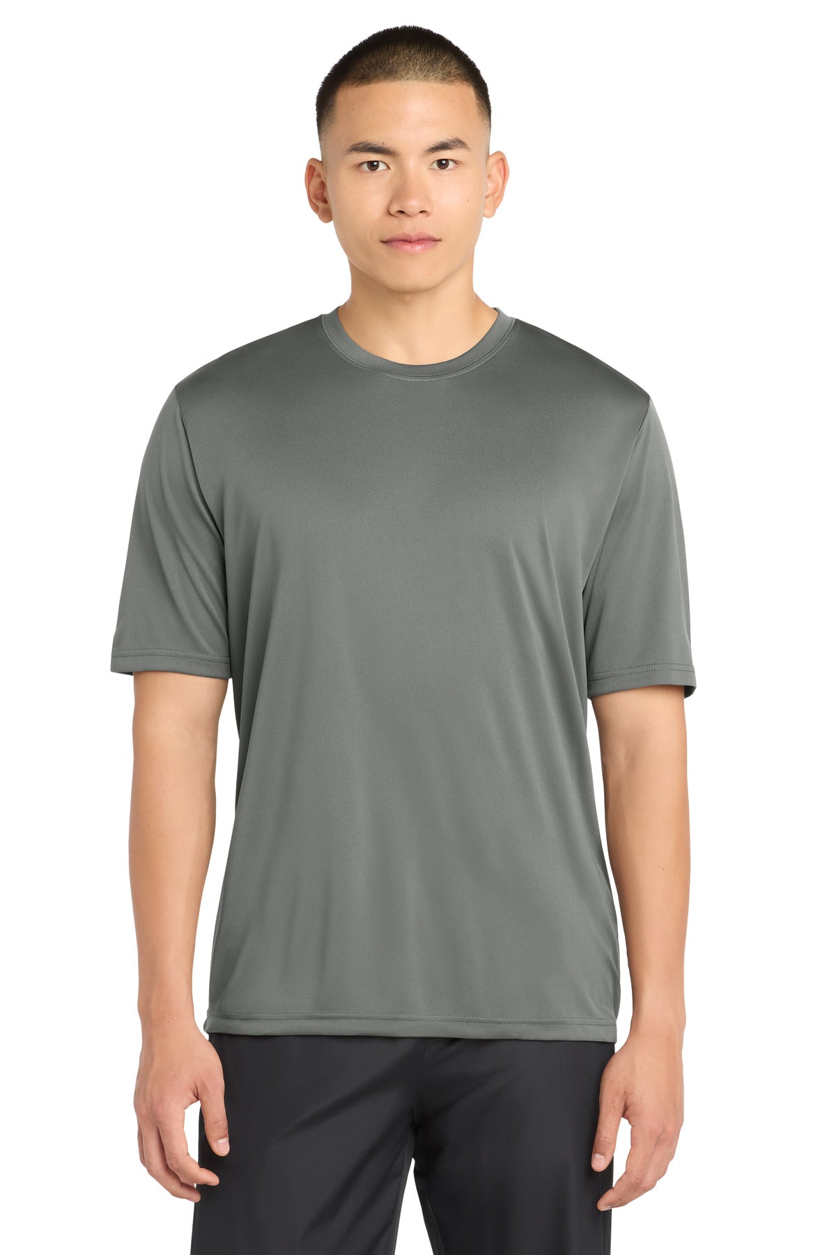 Dark Smoke Gry Sport-Tek PosiCharge Tough Tee . ST320 plain