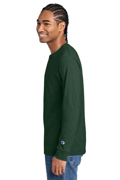 DarkGreen Champion Heritage 5.2-Oz Jersey Long Sleeve Tee CC8C