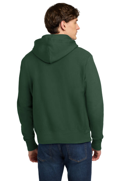 DarkGreen Champion Reverse Weave Hooded Sweatshirt S101