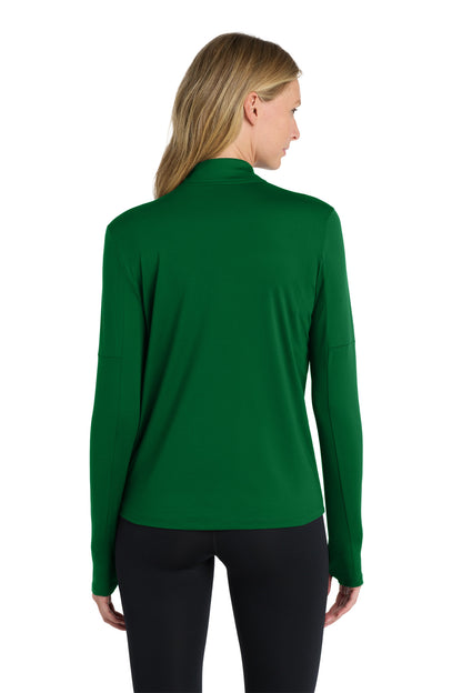 DarkGreen Nike Women's Dri-FIT Element 1/2-Zip Top NKDH4951 plain