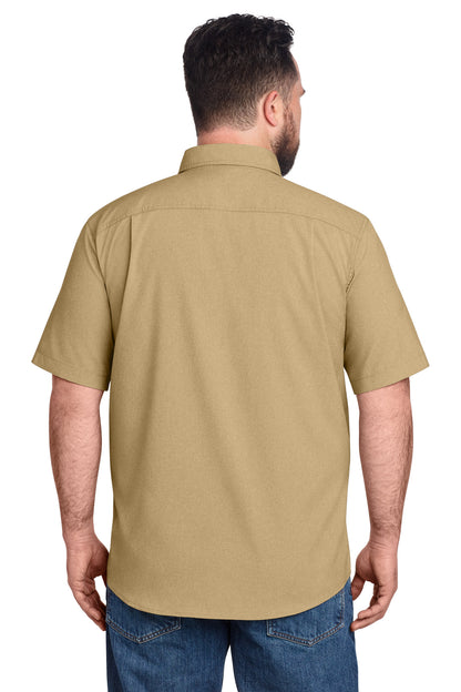DarkKhaki Carhartt Force Solid Short Sleeve Shirt CT105292 plain