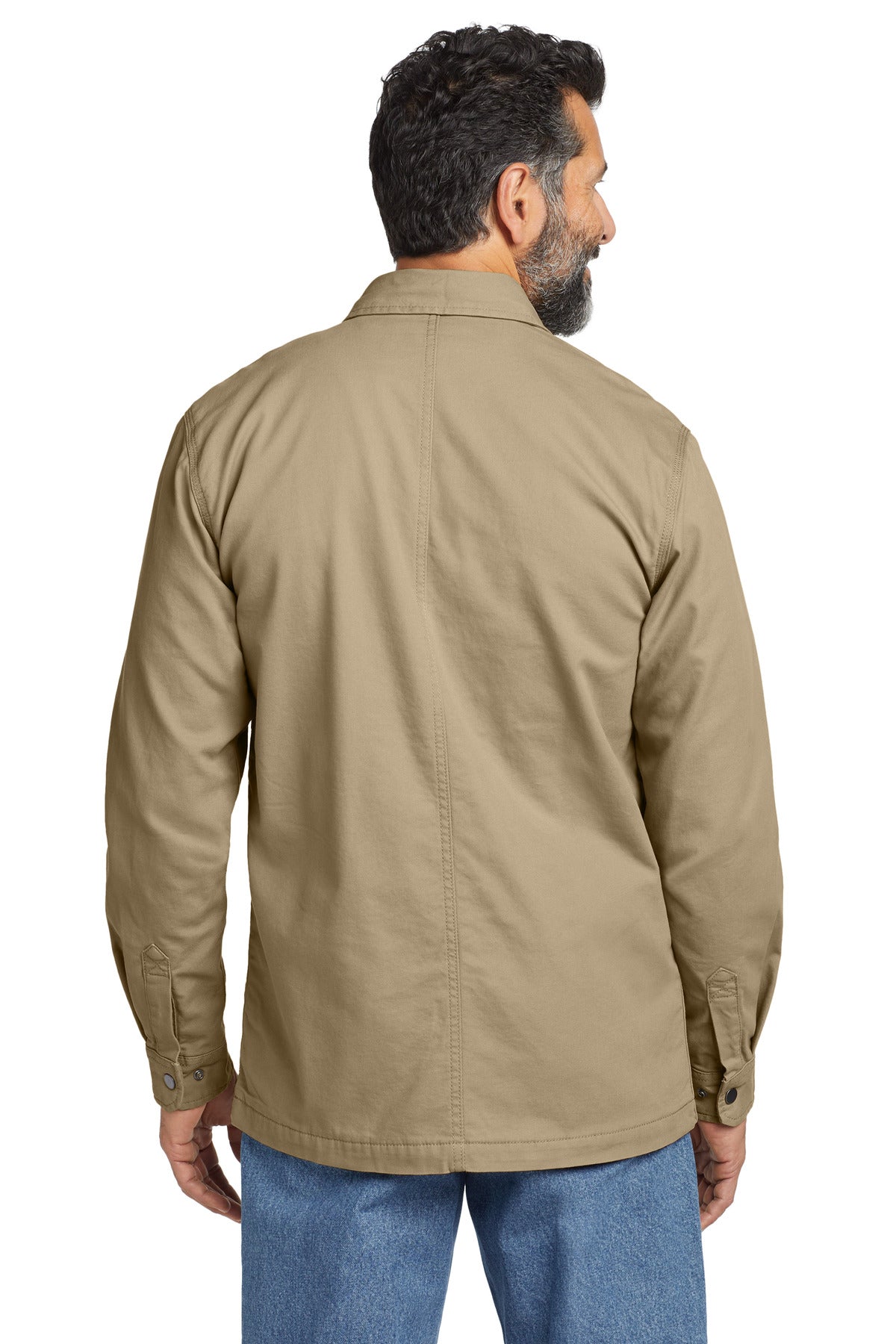 DarkKhaki Carhartt Rugged Flex Fleece-Lined Shirt Jac CT105532 plain