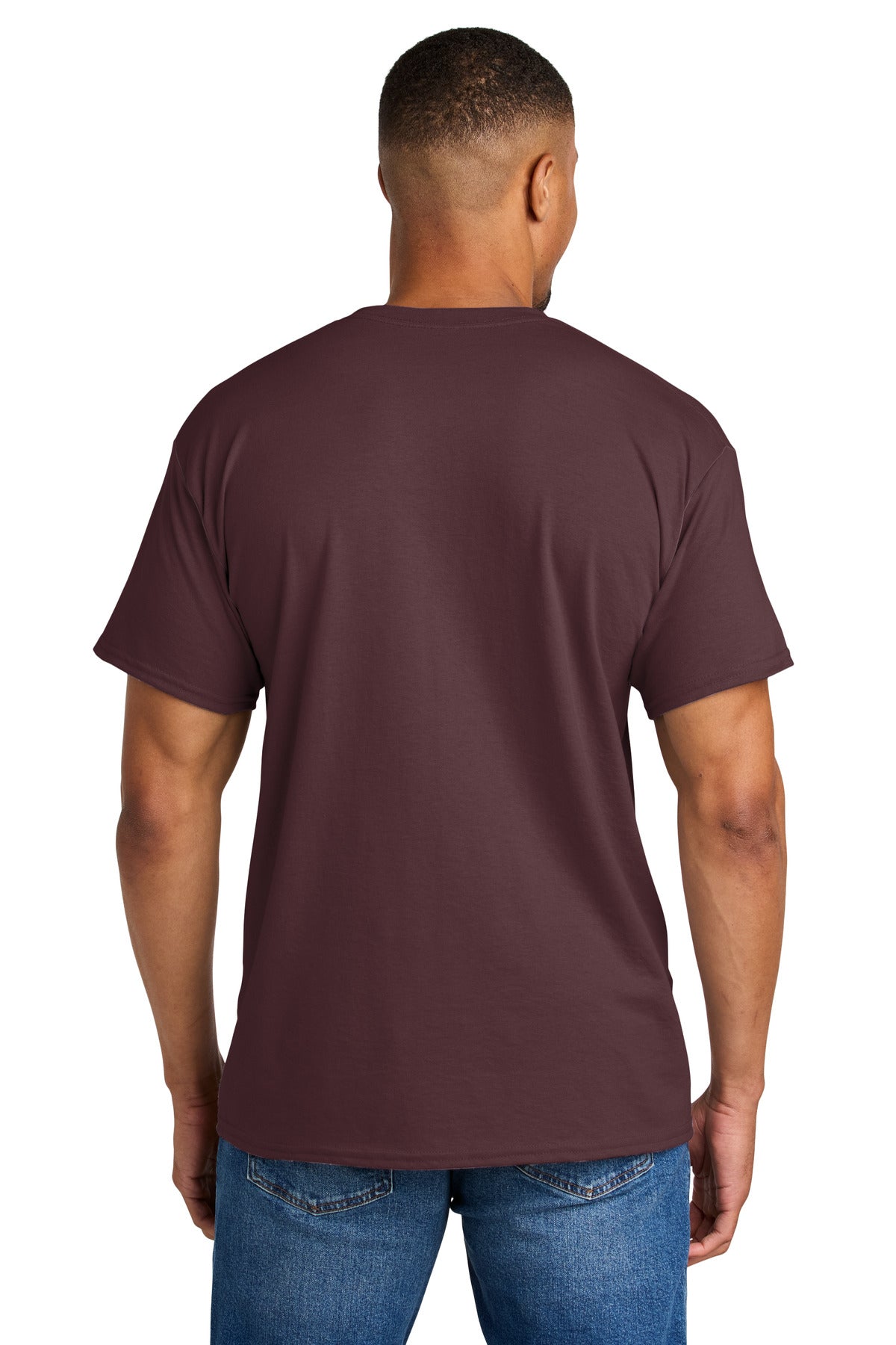 DarkMaroon Gildan DryBlend 50 Cotton/50 Poly T-Shirt. 8000 plain