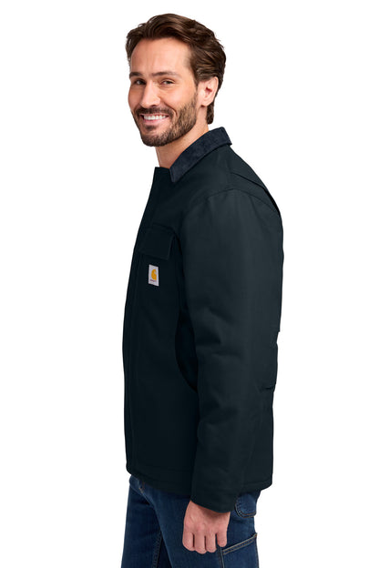 DarkNavy Carhartt Duck Traditional Coat. CT106674 plain