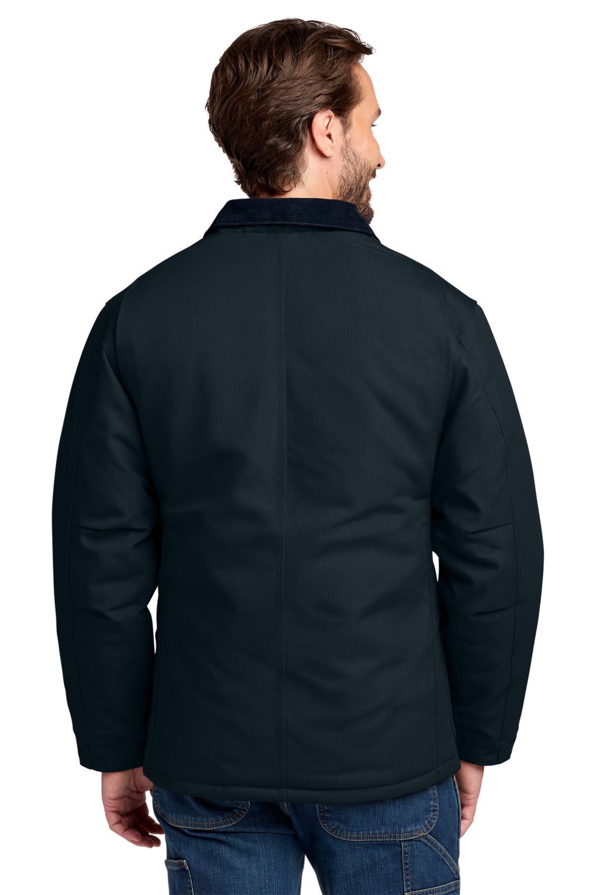 DarkNavy Carhartt Duck Traditional Coat. CT106674 plain