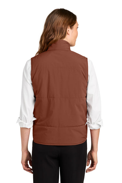 DarkSienna Mercer+Mettle Women's Brookline Quilted Vest MM7223 plain