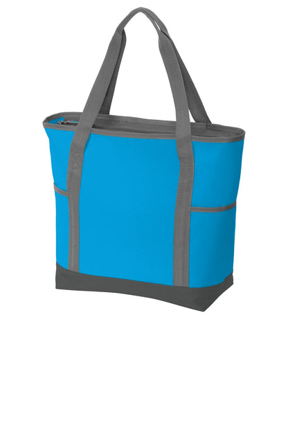 Deep Aqu/Dk Ch Port Authority On-The-Go Tote. BG411 plain