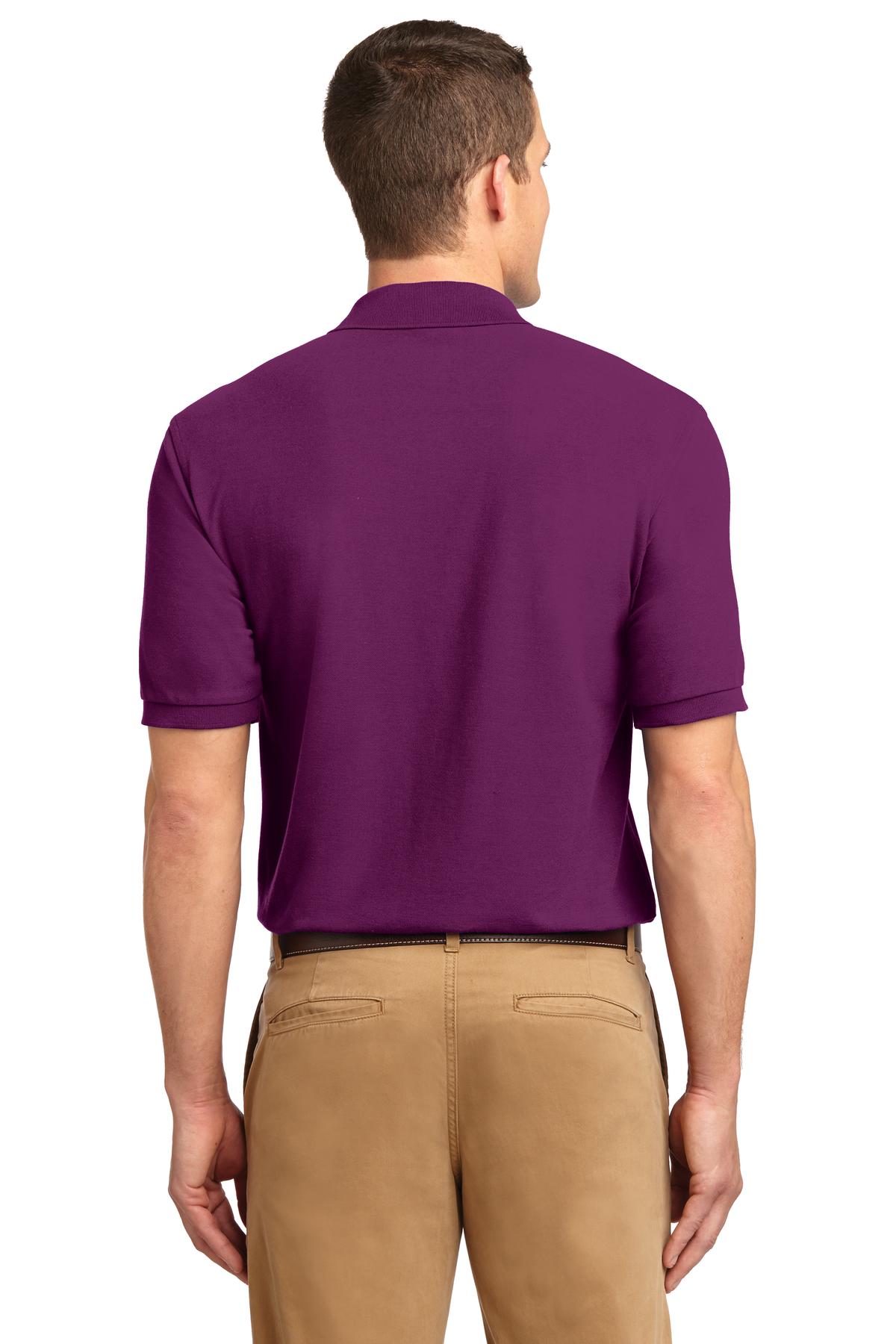 Deep Berry Port Authority Extended Size Silk Touch Polo K500ES plain