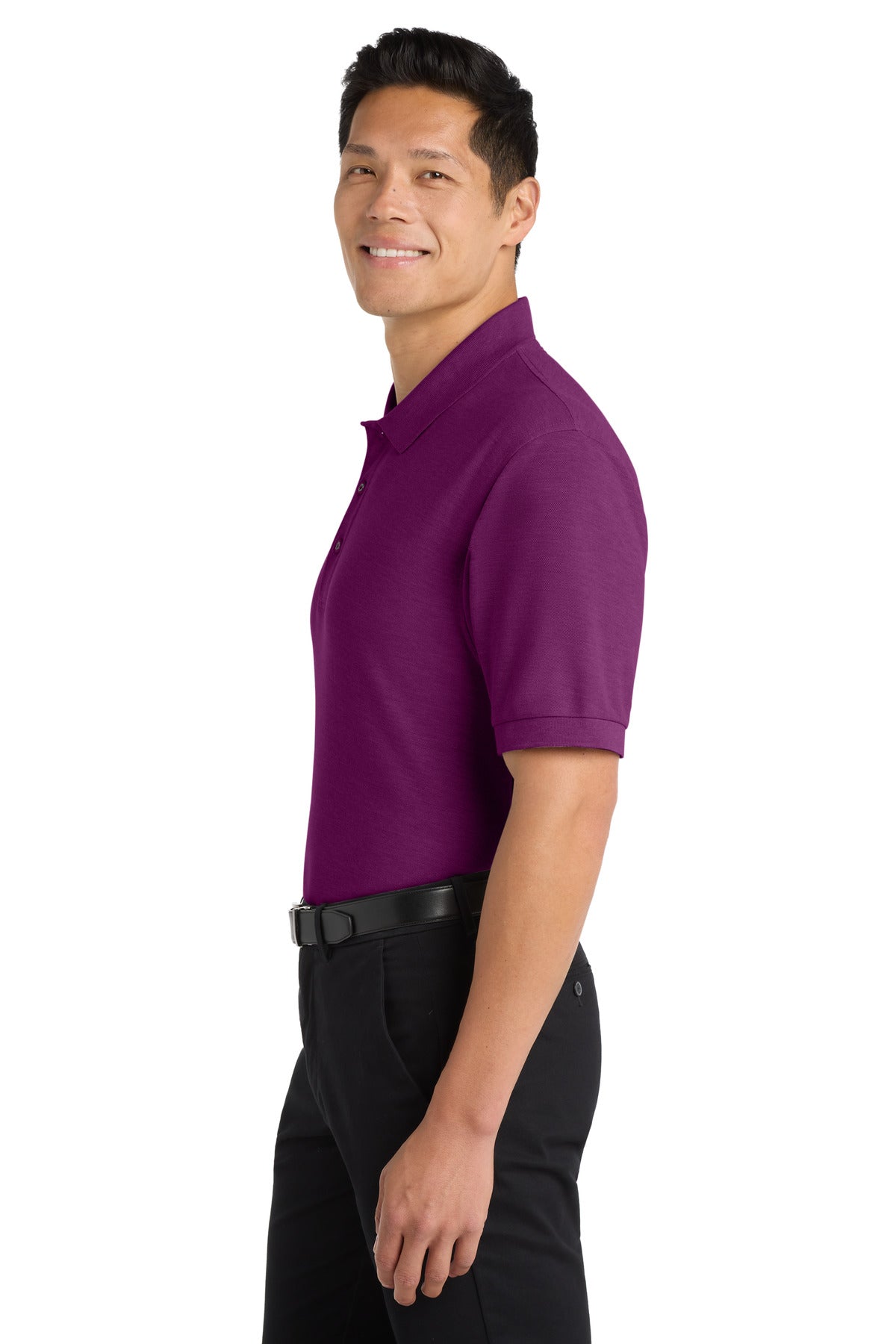 Deep Berry Port Authority Extended Size Silk Touch Polo K500ES plain