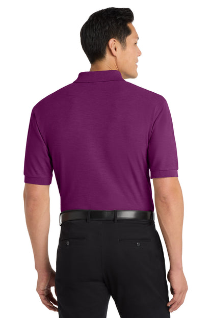Deep Berry Port Authority Extended Size Silk Touch Polo K500ES plain