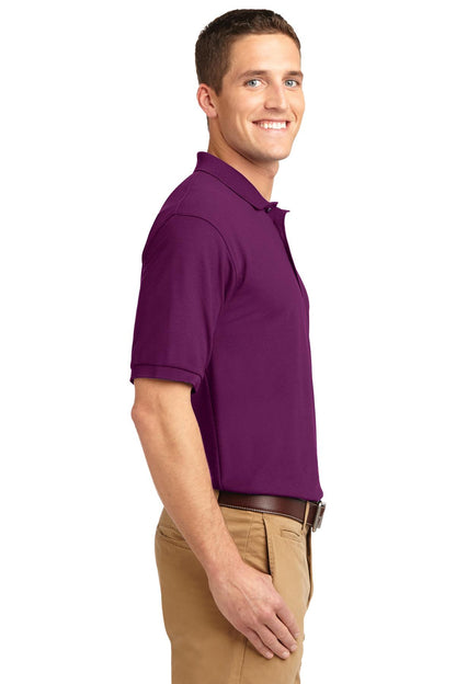 Deep Berry Port Authority Silk Touch Polo K500 plain