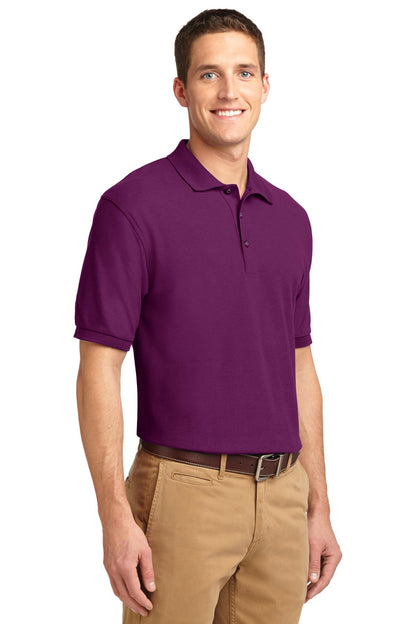 Deep Berry Port Authority Silk Touch Polo K500 plain