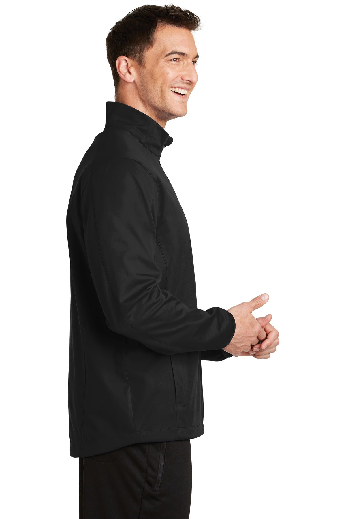 Deep Black Port Authority Active Soft Shell Jacket. J717 plain