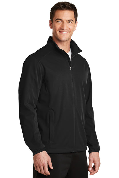 Deep Black Port Authority Active Soft Shell Jacket. J717 plain