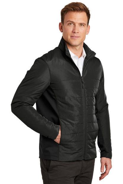 Deep Black Port Authority Collective Insulated Jacket. J902 plain