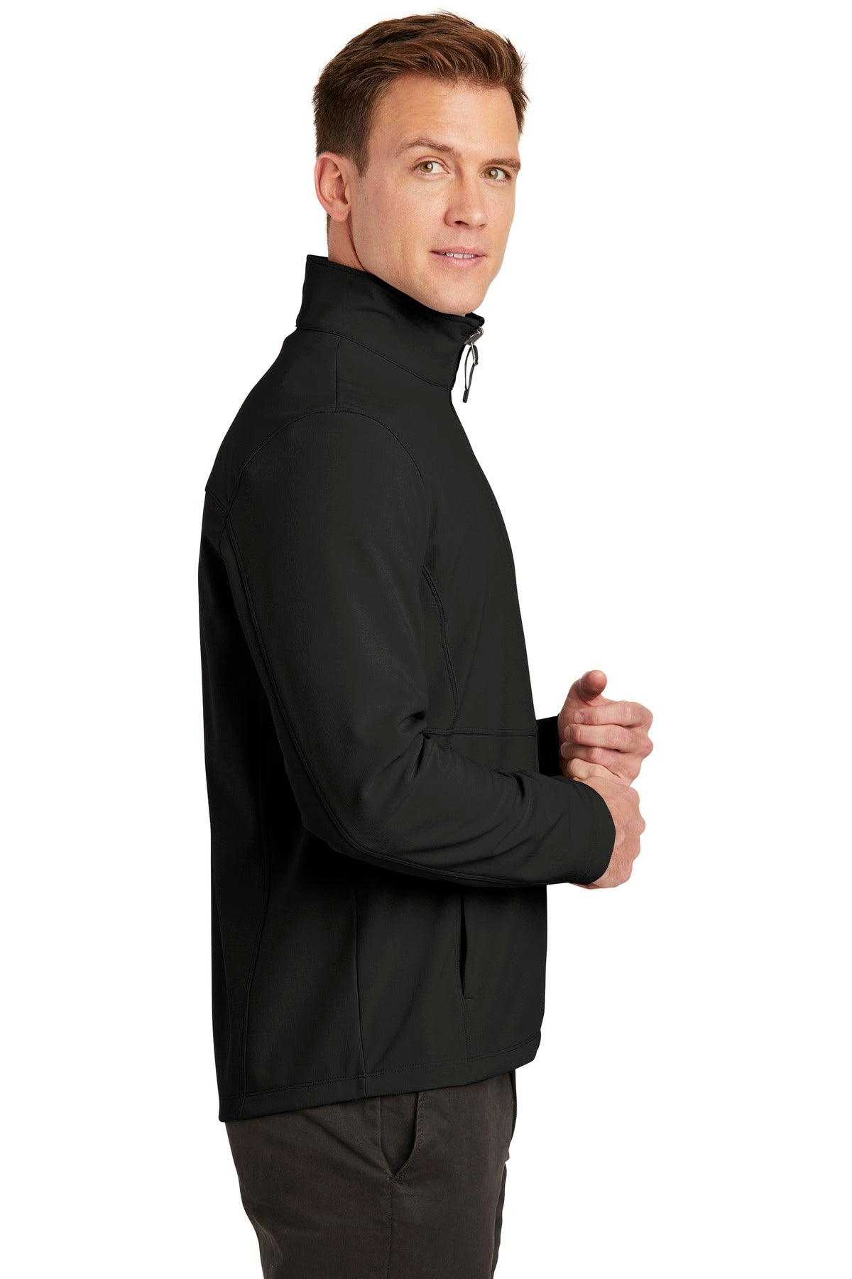 Deep Black Port Authority Collective Soft Shell Jacket. J901 plain