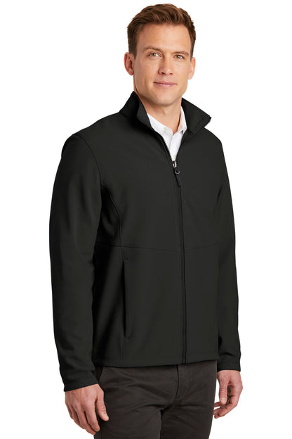 Deep Black Port Authority Collective Soft Shell Jacket. J901 plain