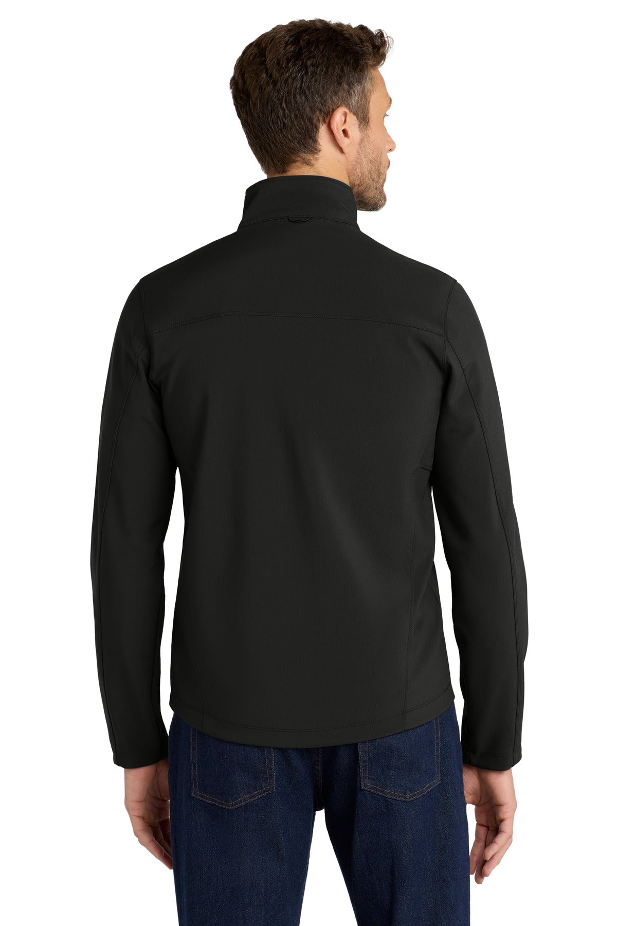 Deep Black Port Authority Collective Soft Shell Jacket. J901 plain