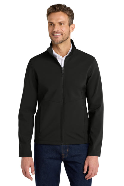 Deep Black Port Authority Collective Soft Shell Jacket. J901 plain