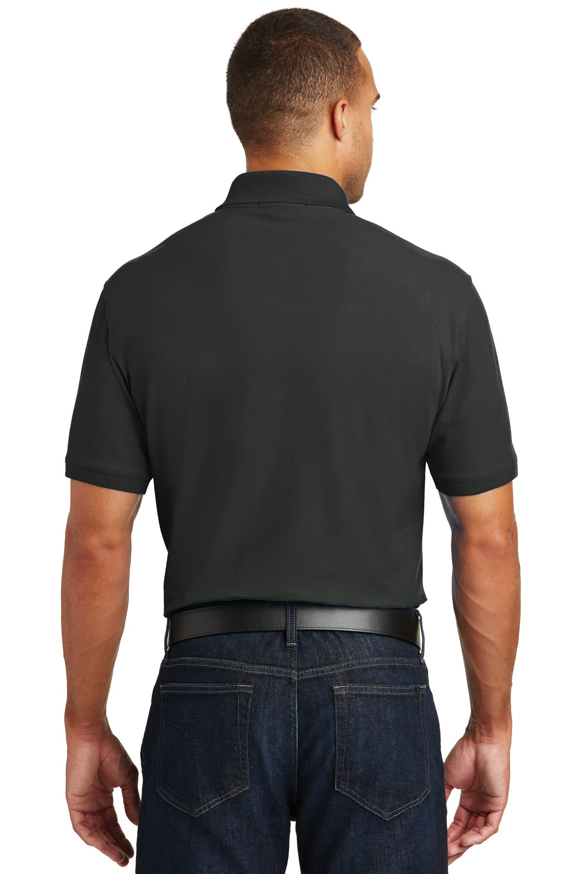 Deep Black Port Authority Core Classic Pique Pocket Polo. K100P plain