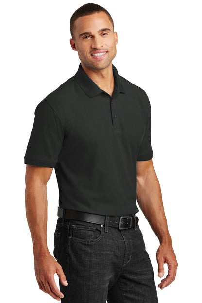 Deep Black Port Authority Core Classic Pique Polo. K100 plain