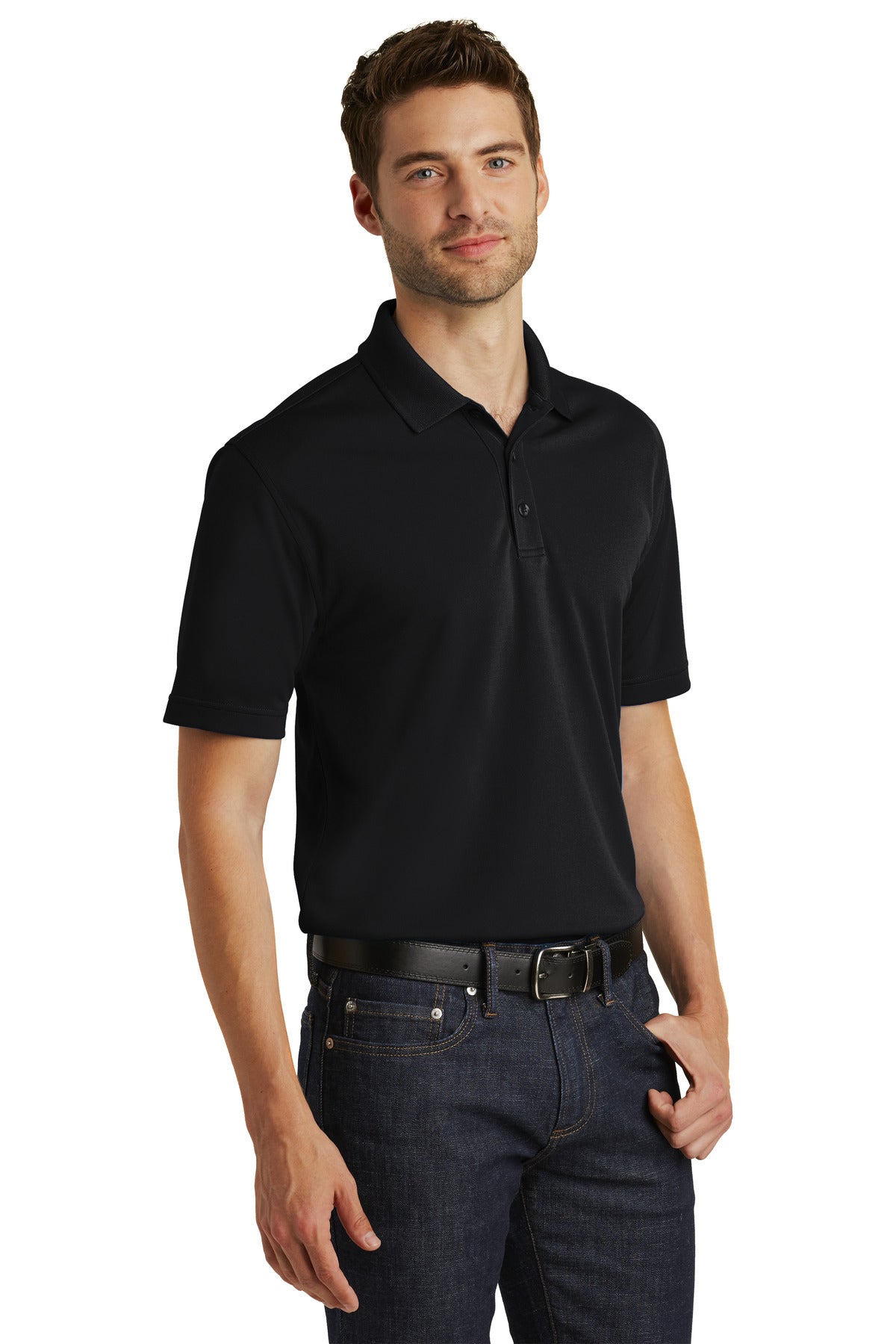Deep Black Port Authority Dry Zone UV Micro-Mesh Polo. K110 plain