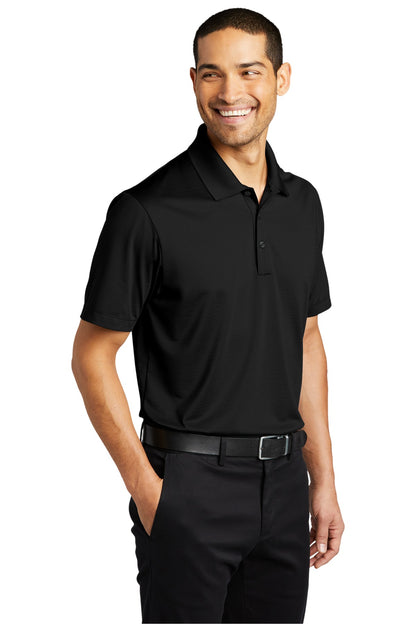 Deep Black Port Authority Eclipse Stretch Polo. K587 plain
