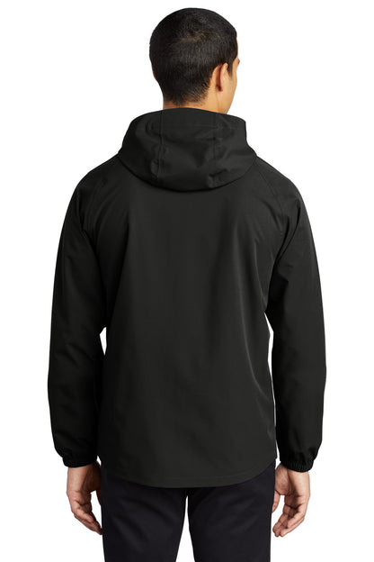 Deep Black Port Authority Essential Rain Jacket J407 plain