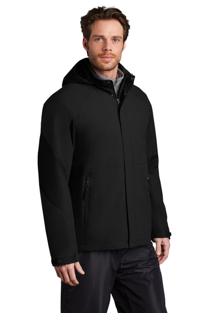 Deep Black Port Authority Insulated Waterproof Tech Jacket J405 plain