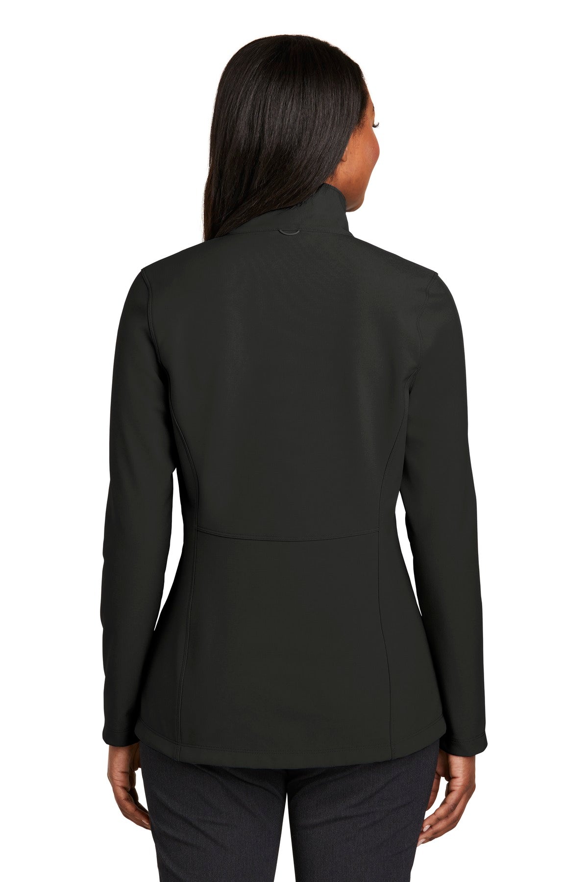 Deep Black Port Authority Women's Collective Soft Shell Jacket. L901 plain