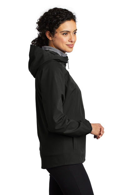 Deep Black Port Authority Women's Essential Rain Jacket L407 plain