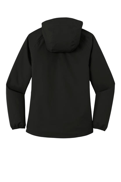 Deep Black Port Authority Women's Essential Rain Jacket L407 plain