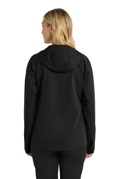 Deep Black Port Authority Women's Essential Rain Jacket L407 plain