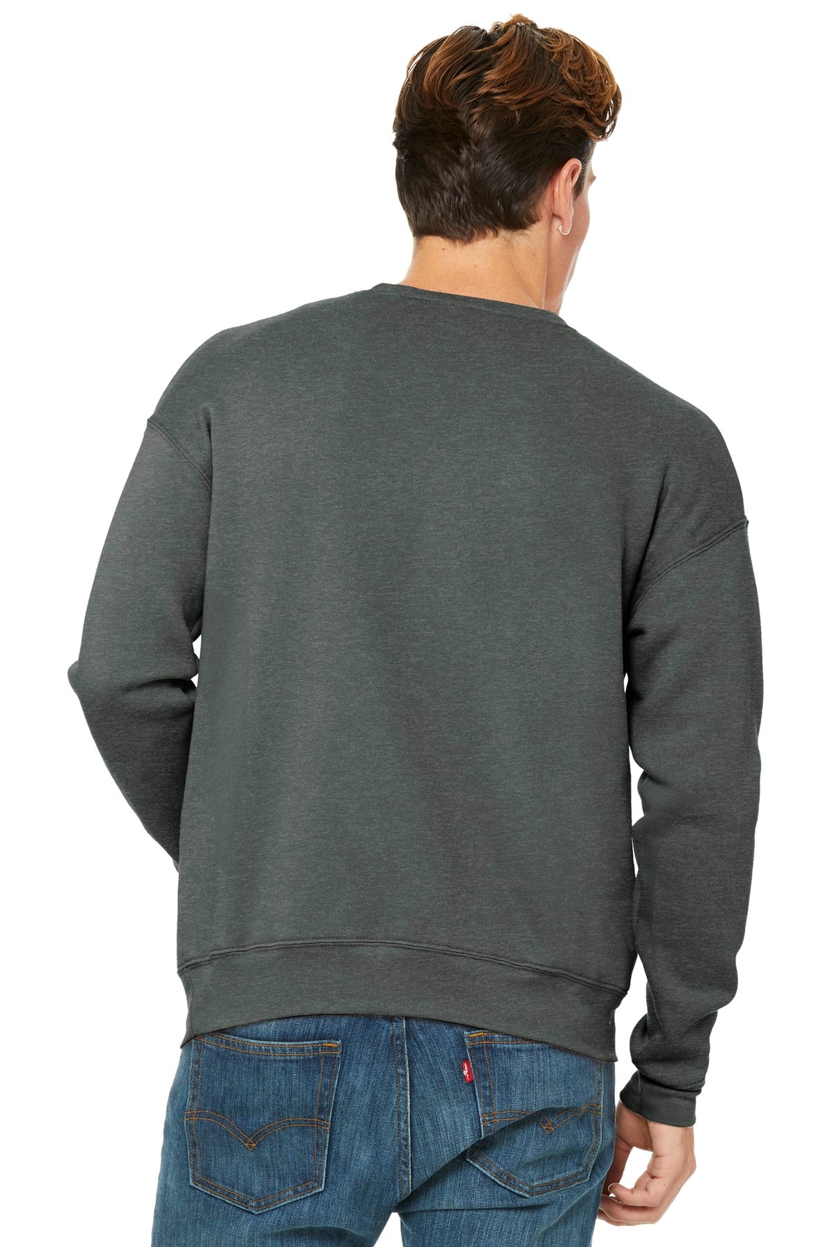 Deep Ht BELLA+CANVAS Unisex Sponge Fleece Drop Shoulder Sweatshirt. BC3945 plain