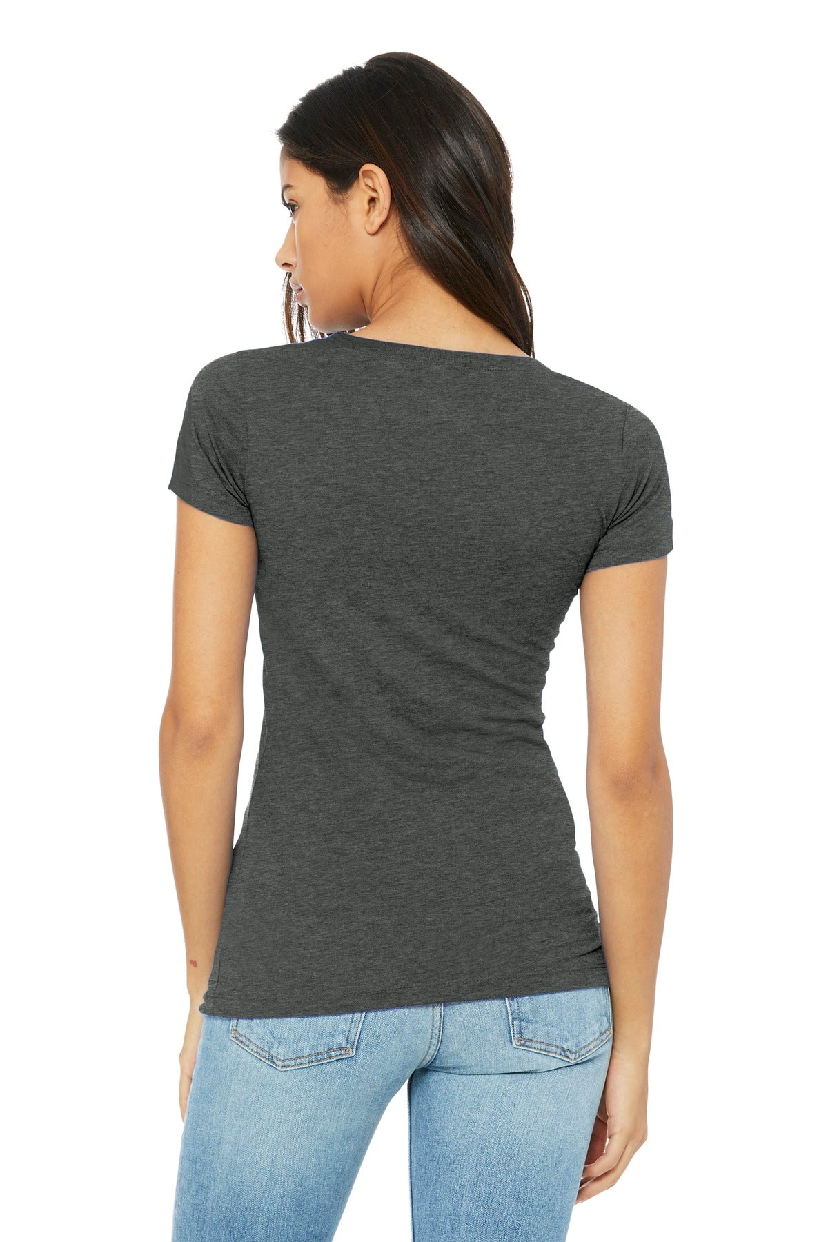 Deep Ht BELLA+CANVAS Women's Slim Fit Tee. BC6004 plain