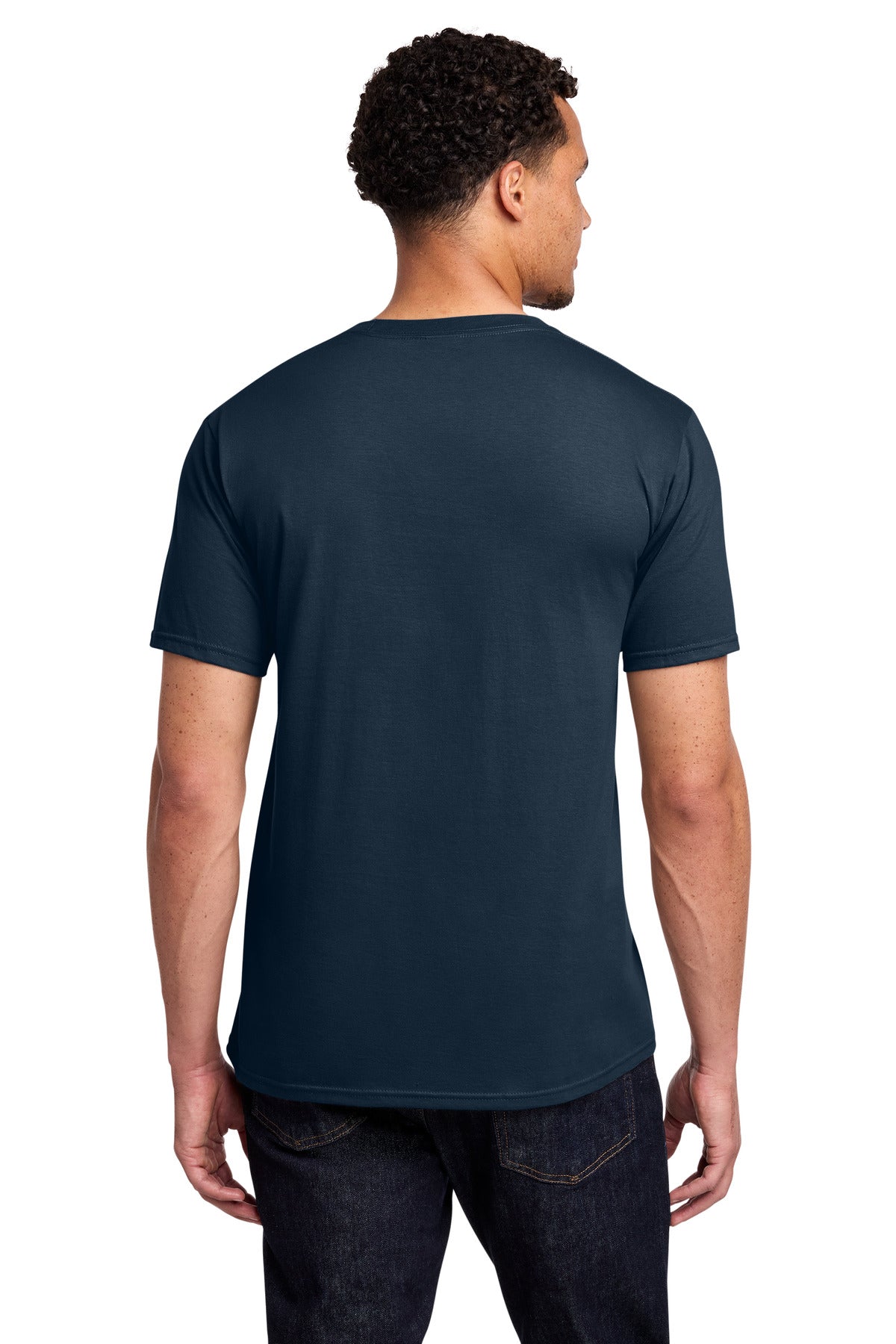 Deep Navy Port & Co Fan Favorite Tee. PC450 plain