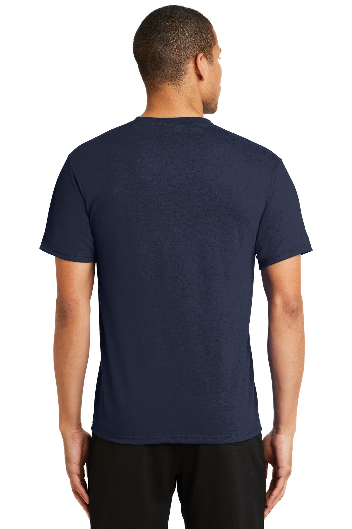 Deep Navy Port & Co Performance Blend Tee. PC381 plain