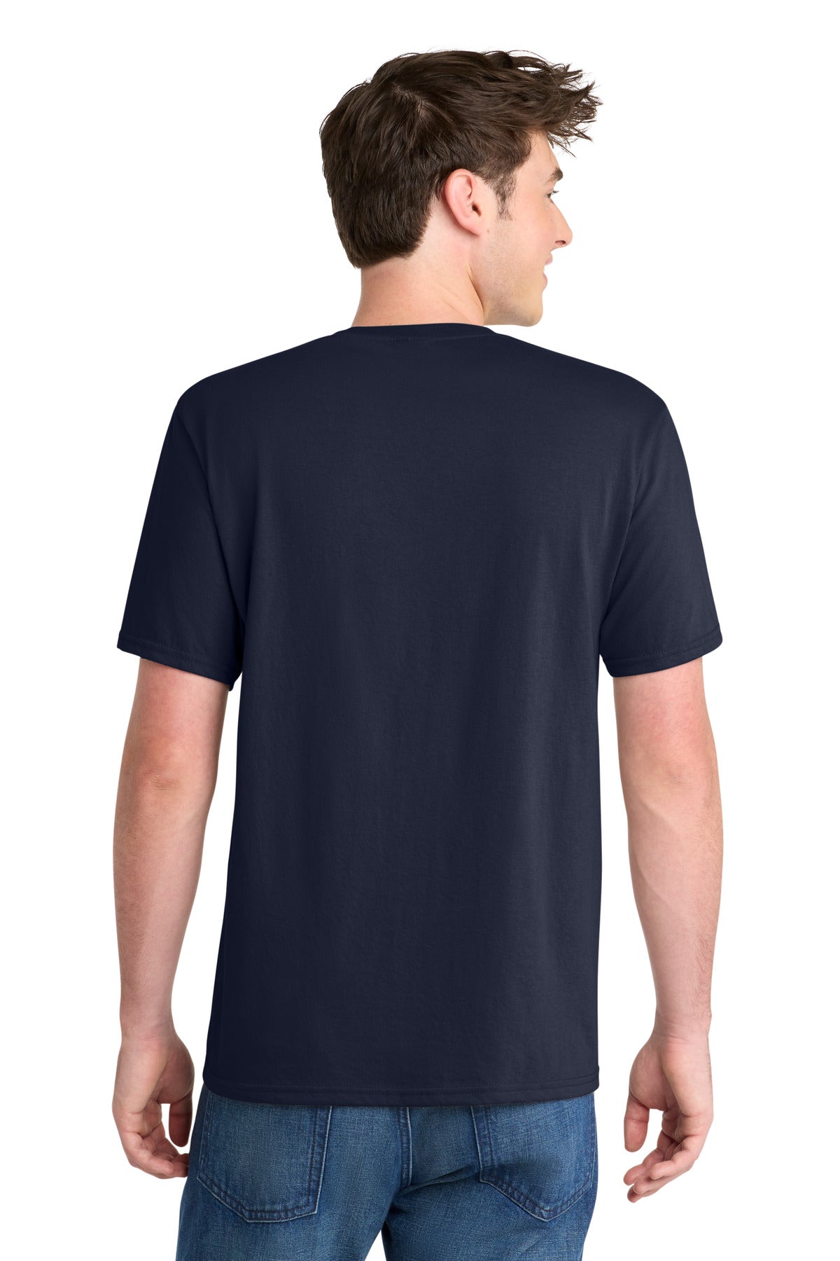 Deep Navy Port & Co Performance Blend Tee. PC381 plain
