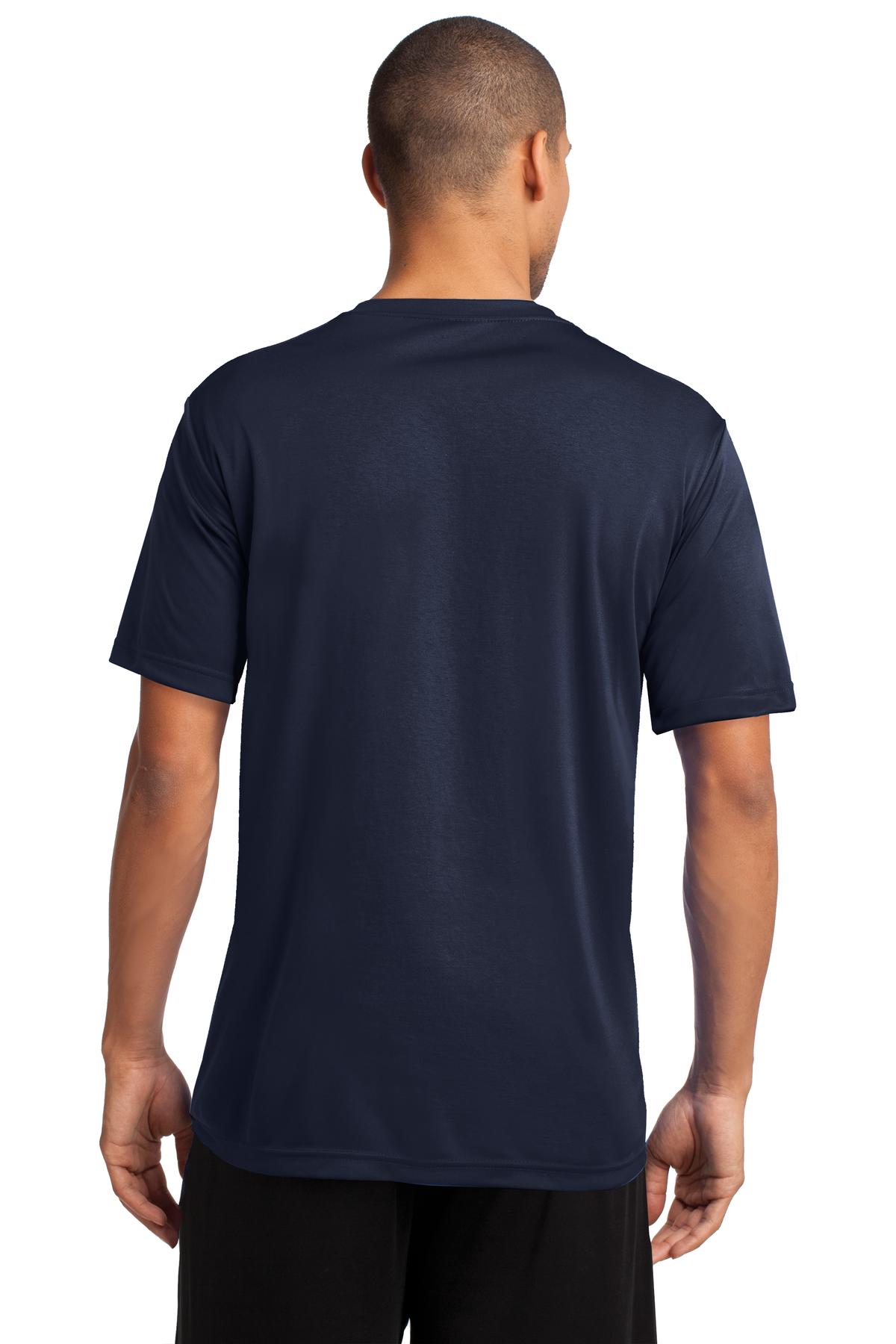 Deep Navy Port & Co Performance Tee. PC380 plain