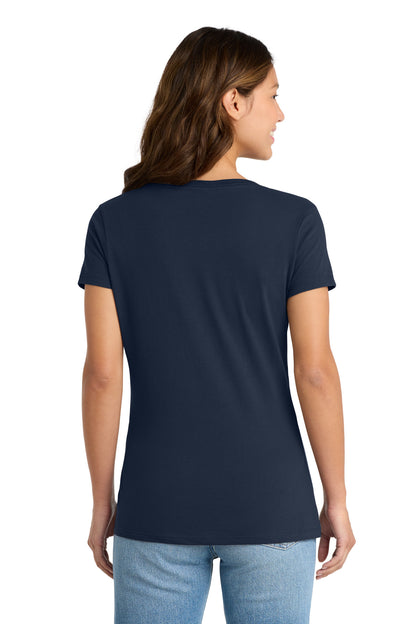Deep Navy Port & Co Women's Fan Favorite V-Neck Tee. LPC450V plain