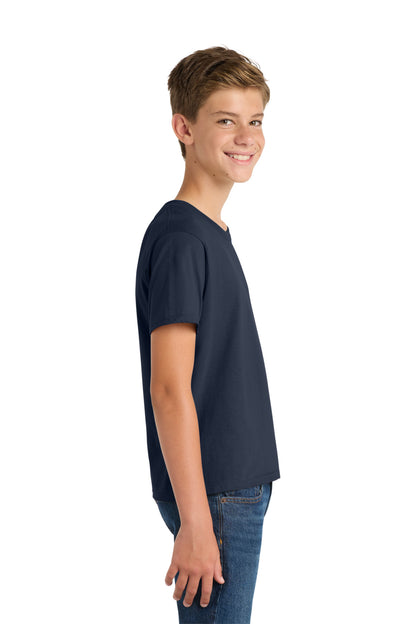 Deep Navy Port & Co Youth Fan Favorite Tee. PC450Y plain