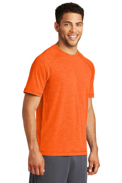 Deep Orange He Sport-Tek PosiCharge Tri-Blend Wicking Raglan Tee. ST400 plain