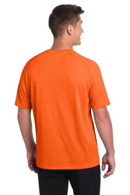 Deep Orange He Sport-Tek PosiCharge Tri-Blend Wicking Raglan Tee. ST400 plain