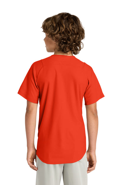 Deep Orange New Era Youth Diamond Era Full-Button Jersey. YNEA220